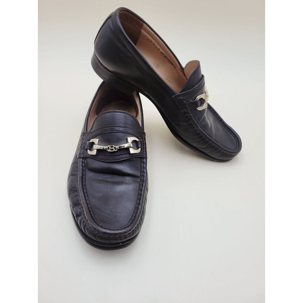 Bally Switzerland Men's Horsebit Loafers Dark Brown Leather Dress Shoes US 8 EU7